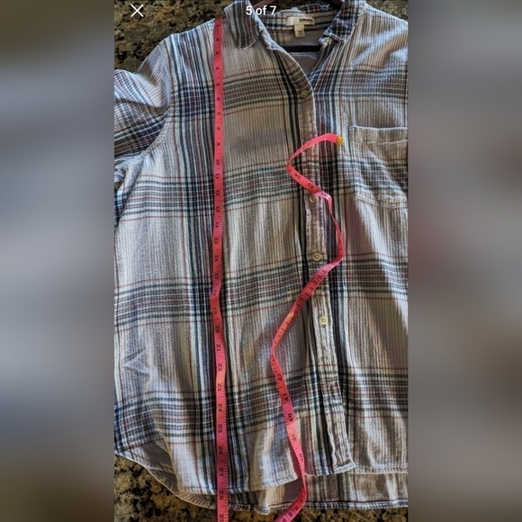 Sonoma Plaid Button Down Long Sleeve Shirt Size XXL - Picture 4 of 7